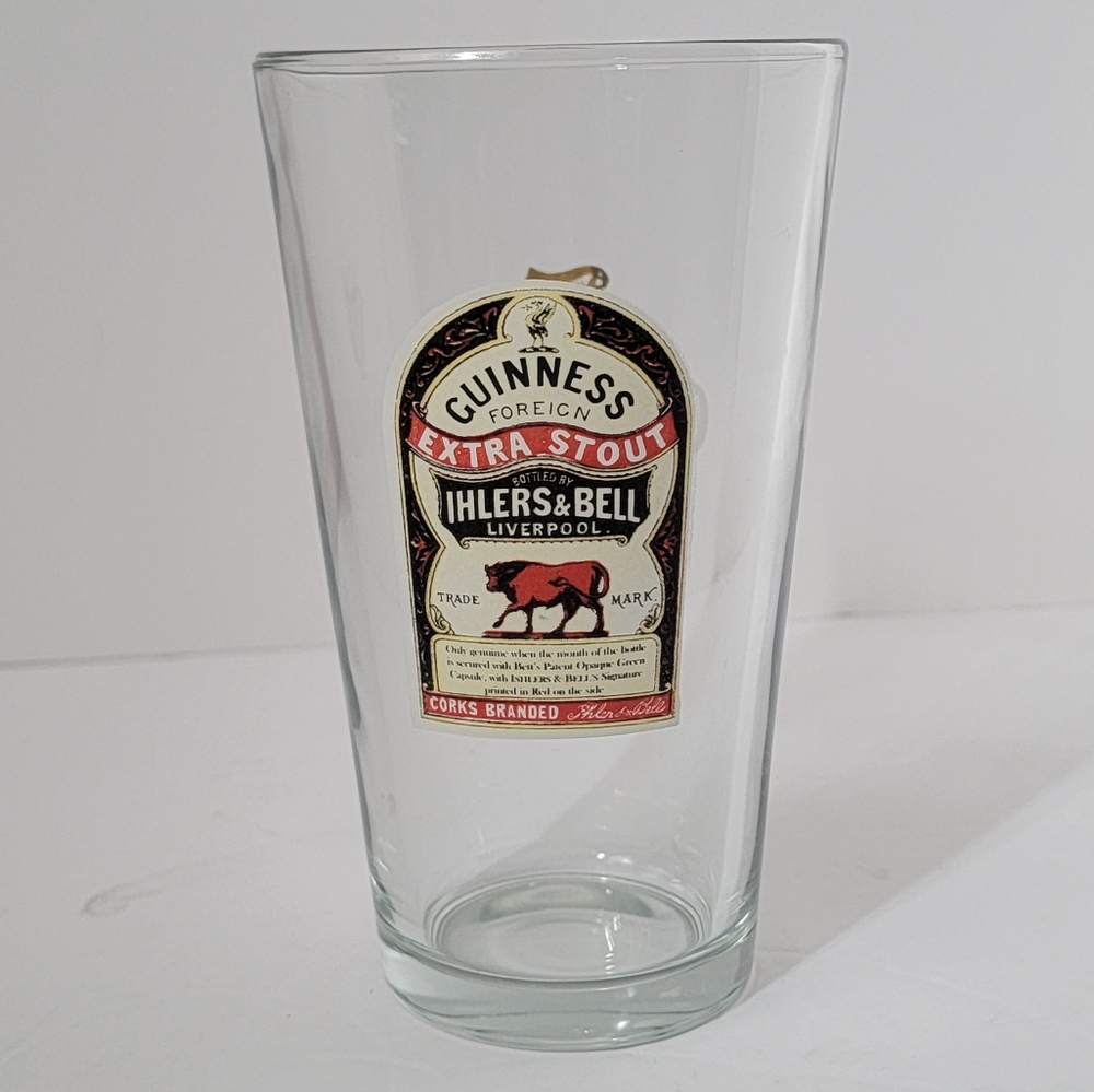 Guinness Foreign Extra Stout Ihlers & Bell Liverpool Shaker Pint Glass